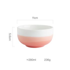 Modern Simple Ceramic Household Wash And Ink Gradual Color Soup Bowl