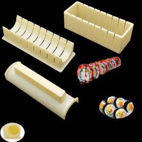 Iyounice 11pcs/set Sushi Maker Equipment Kit; japanese Rice Ball Cake (Color: MULTI)