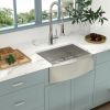 Lordear 18 Gauge Farmhouse Sink Kitchen Sink Apron Front Single Bowl Stainless Steel Sink